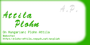 attila plohn business card